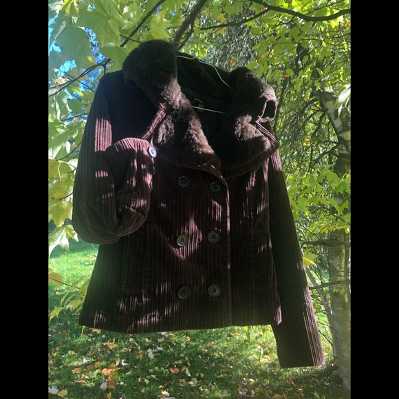 Zara Basics double breasted corduroy blazer jacket - Picture 2 of 6